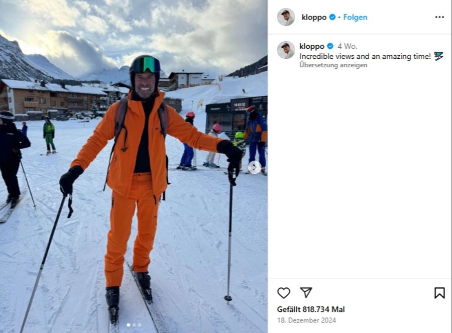 Dabei fährt auch Klopp gerne Ski.