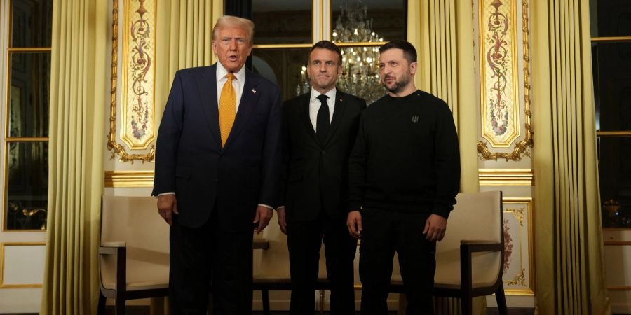 Macron empfängt Trump und Selenskyj im Élysée-Palast in Paris