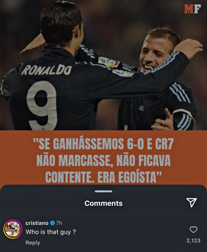 Cristiano Ronaldo stichelt gegen Rafael van der Vaart. Ronaldo van der Vaart