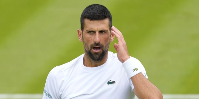Wie gut geht es seinem Knie? Zu Novak Djokovics Zustand gibt es offene Fragen. Wimbledon Novak Djokovic