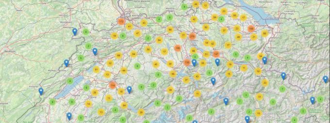 Diese Karte zeigt angeblich die Unternehmen, die «ausdrücklich darauf verzichten, von Kundinnen und Kunden den Vorweis von Gesundheitsdokumenten zu verlangen». Coronavirus