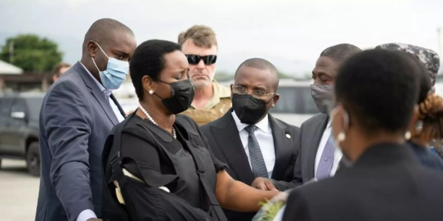 Martine Moïse bei der Ankunft in Port-au-Prince