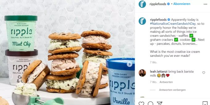 Ripple Foods sichert sich 60 Millionen US-Dollar. ripple