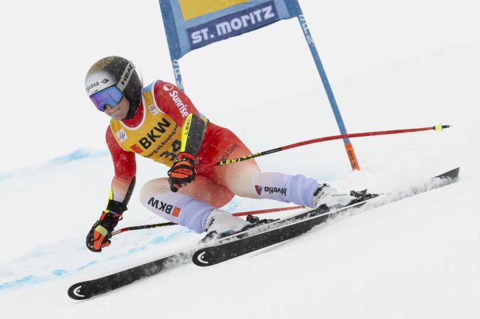 Delia Durrer im Super-G in St. Moritz. Delia Durrer Super-G