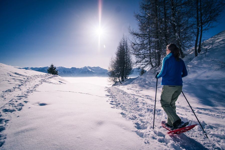 Schneeschuhläuferin