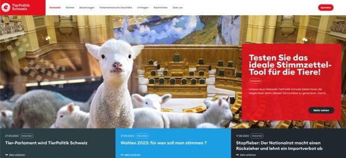 Die neue Webseite TierPolitik Schweiz bietet Tierfreunden die Möglichkeit, einen idealen Stimmzettel für mehr Tierschutz zu generieren. Tierschutz Abstimmhilfe