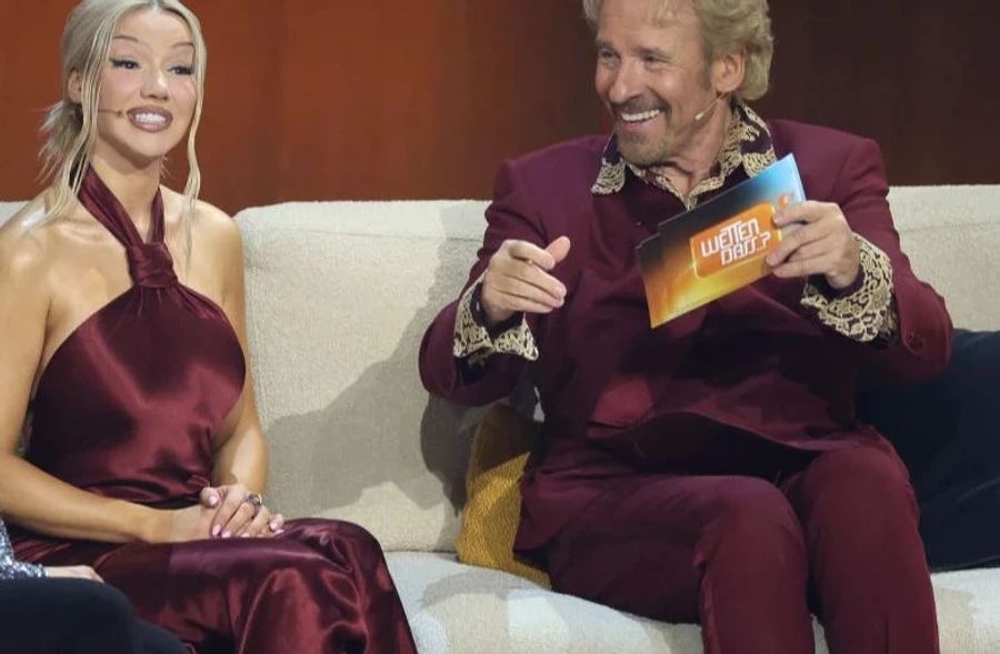 Shirin David und Thomas Gottschalk bei «Wetten, dass..?».