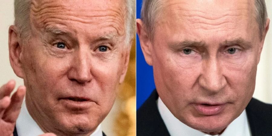 Präsidenten Biden (l.) und Putin