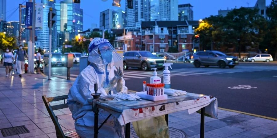 Mobile Corona-Teststation in Shanghai