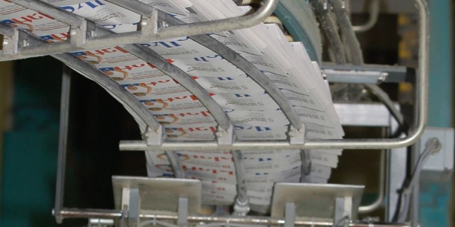 Das «Liechtensteiner Volksblatt» kommt aus der Druckmaschine. Dieses Bild wird es in Zukunft nicht mehr geben. (Archivbild)