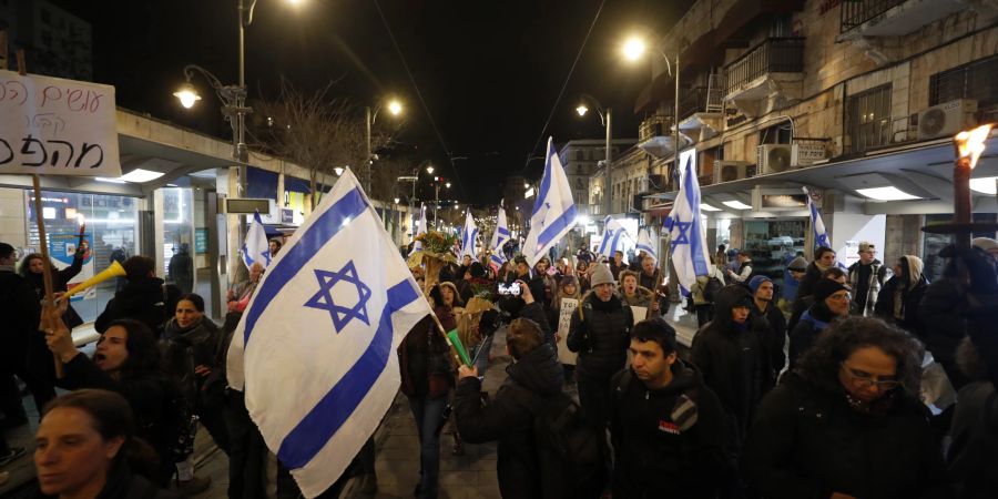 Israel demonstration netanjahu