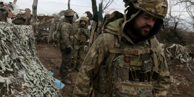 Ukrainische Soldaten an der Front Ukrainische Soldaten an der Front