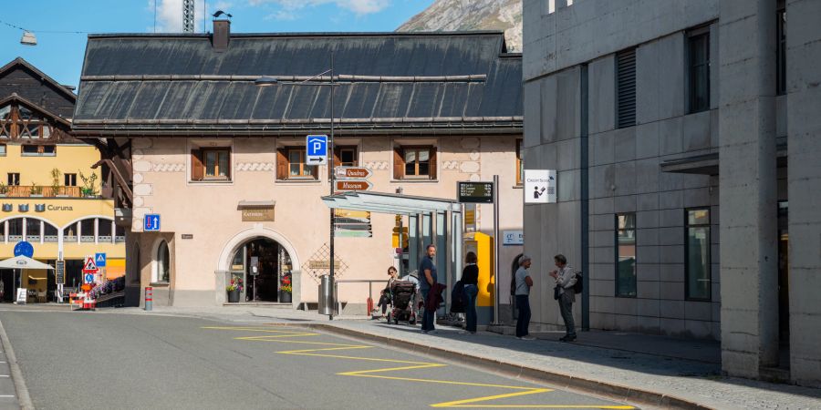 Der Dorfkern der Gemeinde Scuol im Unterengadin.