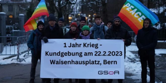 Kundgebung - GSoA fordert Einfrierung von Oligarchengelder