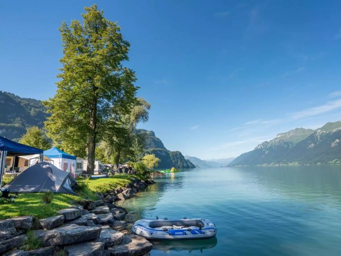 Campieren direkt am Brienzeree Familiencampingplatz Aaregg