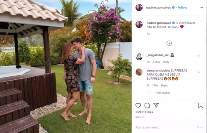 Die Mutter von Neymar, Nadine Goncalves, hat das Bild mit ihrem Lover nie gelöscht. Neymar