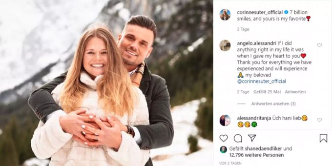 Corinne Suter schreibt in ihrem neusten Insta-Post: «7 Milliarden Lächeln und deines ist mein Liebstes.» Corinne Suter