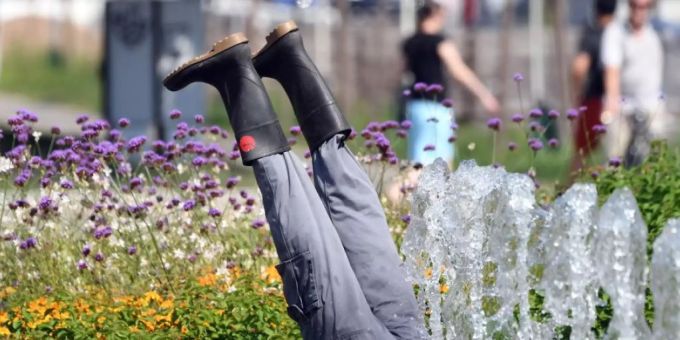 2019 kam so ein Spring-Brunnen gerade recht, denn es war das heisseste Jahr in Europas Geschichte. Was wir geahnt haben, hat der EU-Klimadienst Copernicus jetzt bestätigt. (Archivbild August 2019) Heisser Sommer