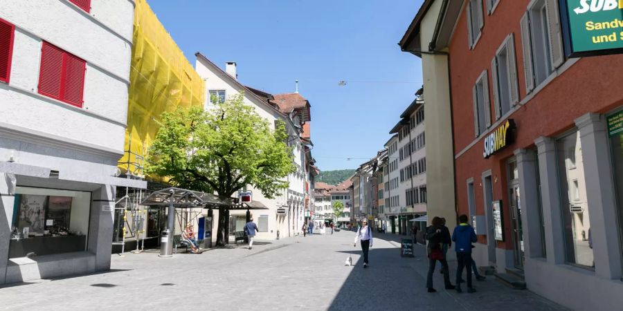 Die weite Gasse in Baden.