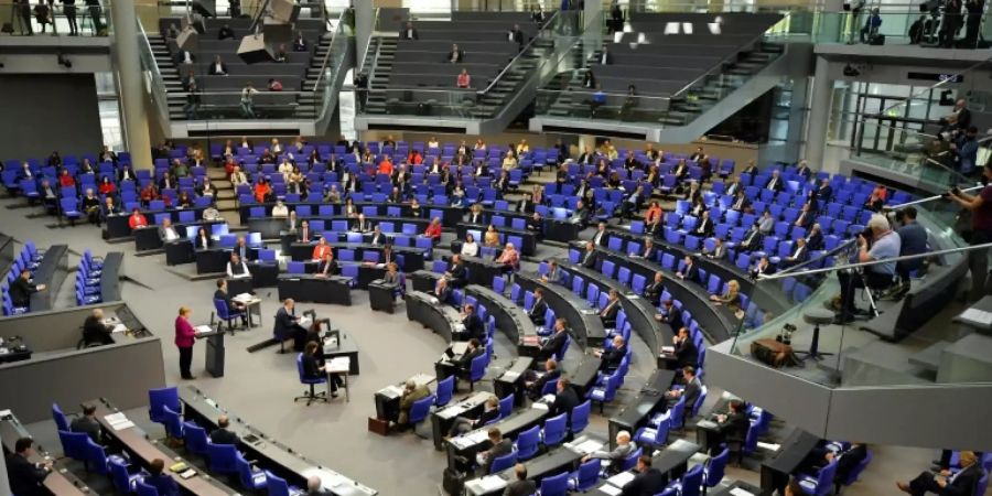 Blick in das Bundestagsplenum