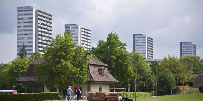 Blick auf das Berner Tscharnergut. Tscharnergut