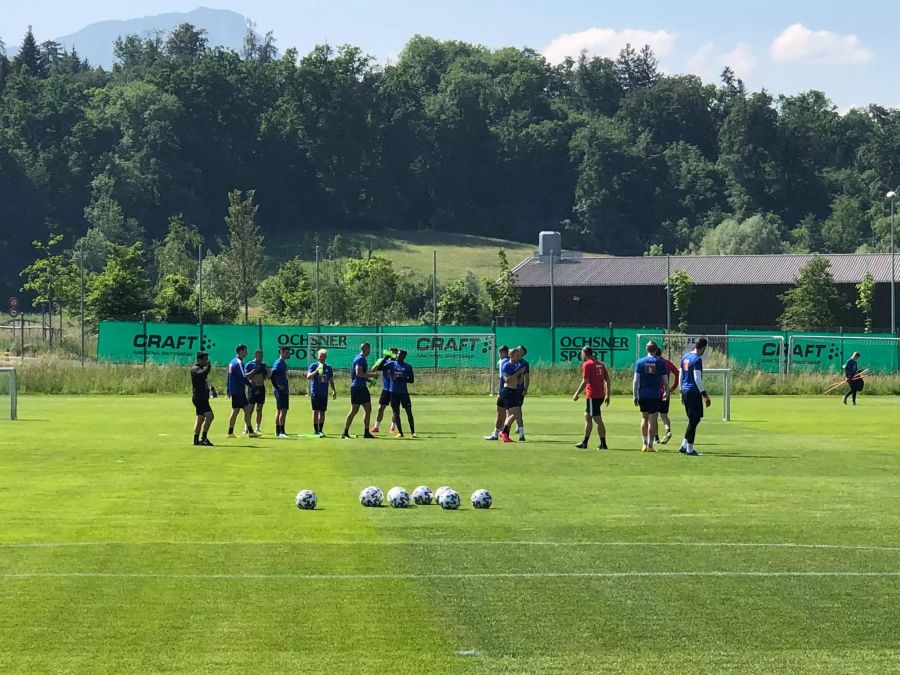 Der FCL trainiert in zwei Gruppen.