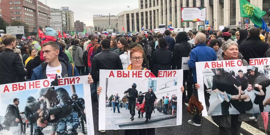 Demonstrationen in Moskau