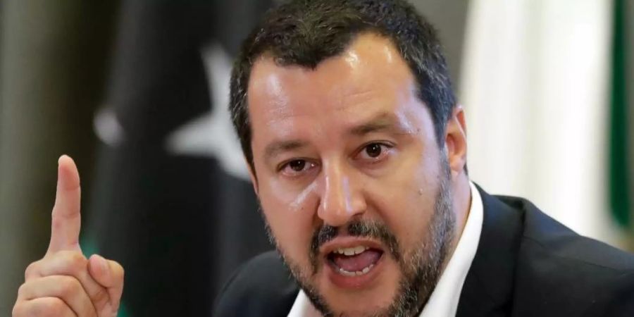 Italiens Innenminister Matteo Salvini ist zugleich Chef der Lega. Foto: Andrew Medichini/AP