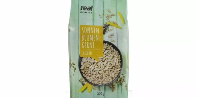 Die Sonnenblumenkern-Packungen der Produktbezeichnung «real-Quality» wurden zurückgerufen. Foto: real GmbH/obs Die Sonnenblumenkern-Packungen der Produktbezeichnung «real-Quality» wurden zurückgerufen. Foto: real GmbH/obs