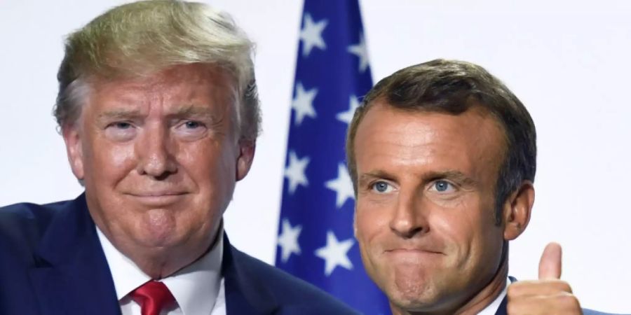 Trump und Macron (rechts) in Biarritz