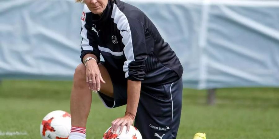 Bundestrainerin Martina Voss-Tecklenburg soll die DFB-Frauen bei der WM zu Erfolgen führen. Foto (Archiv): Salvatore Di Nolfi/KEYSTONE Foto: Salvatore Di Nolfi