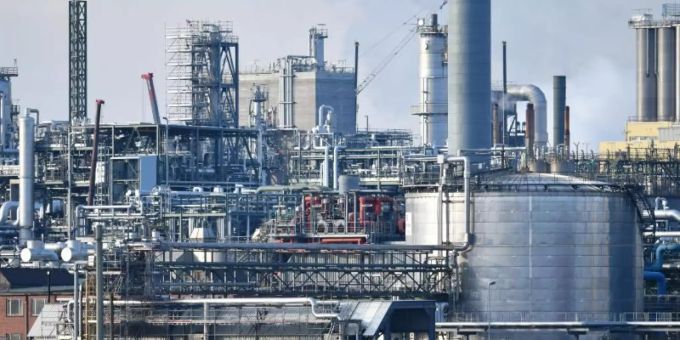 Blick auf ein BASF-Werksgelände in Ludwigshafen. BASF