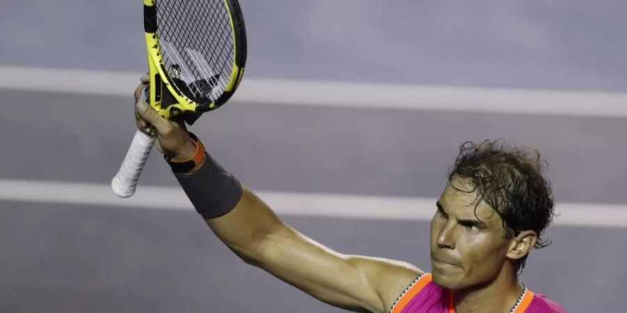 Rafael Nadal konnte verletzungsbedingt in Indian Wells nicht zur Halbfinal-Partie gegen Roger Federer antreten. Foto: Rebecca Blackwell/AP