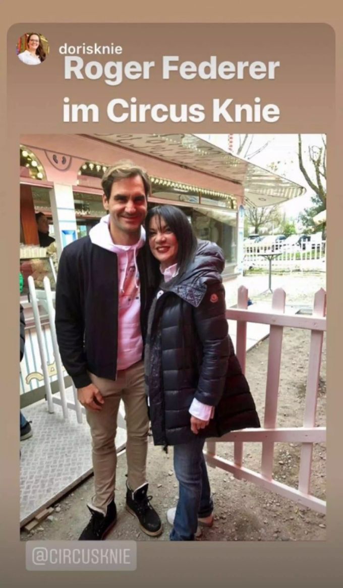 Die Familie Knie freute sich über den Besuch von Roger Federer. Roger Federer bei Knie
