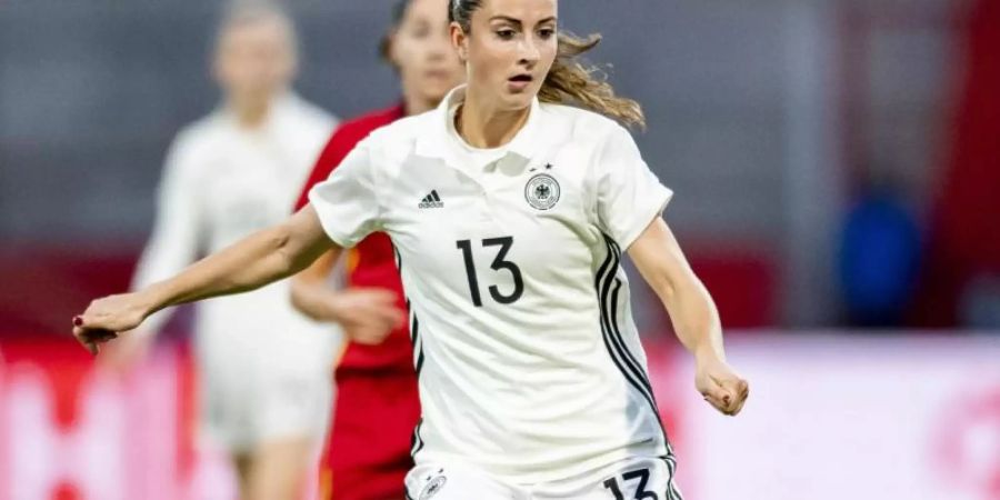 Sara Däbritz fällt erkrankt für die Spiele der DFB-Frauen aus. Foto: Robert Michael/dpa