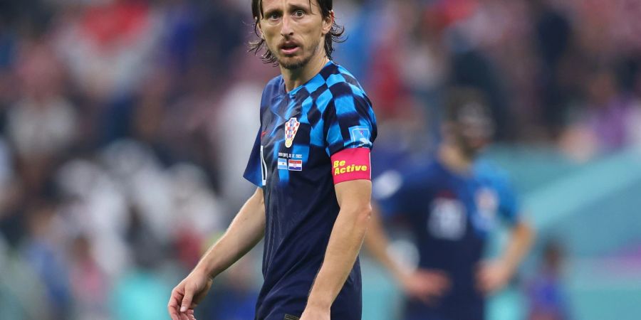 Kroatiens Luka Modric gestikuliert.