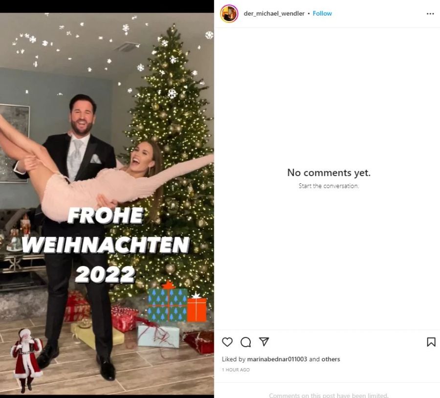 Michael Wendler ist zurück auf Instagram und wünscht frohe Weihnachten.