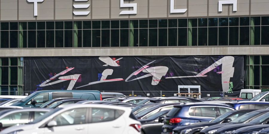 Die Tesla-Fabrik in Brandenburg.