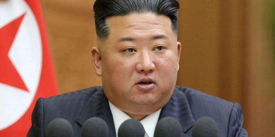 Nordkoreas Machthaber Kim Jong Un soll dem Abschuss zweier Raketen beigewohnt haben.