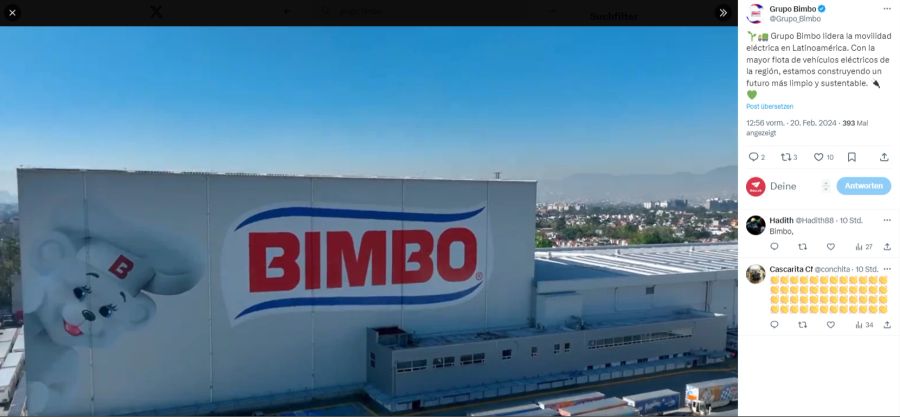 Die Bäckerei Bimbo will in die Schweiz expandieren und die Marke «Bimbo QSR» anmelden.