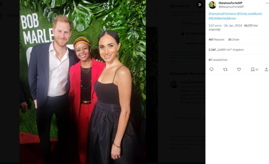 An der Hand von Meghan Markle prangt plötzlich wieder ihr Verloungsklunker.