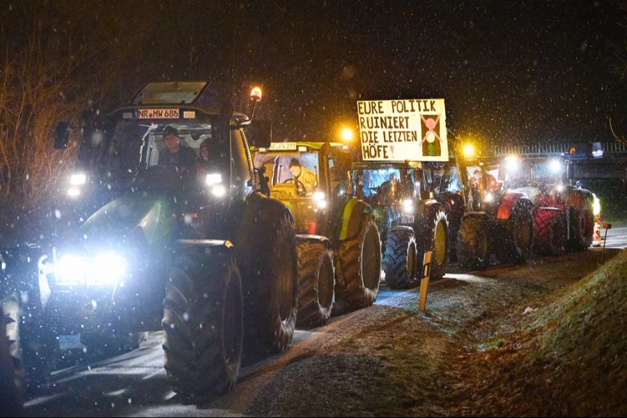 Bauernproteste Protest Blockade Landwirte