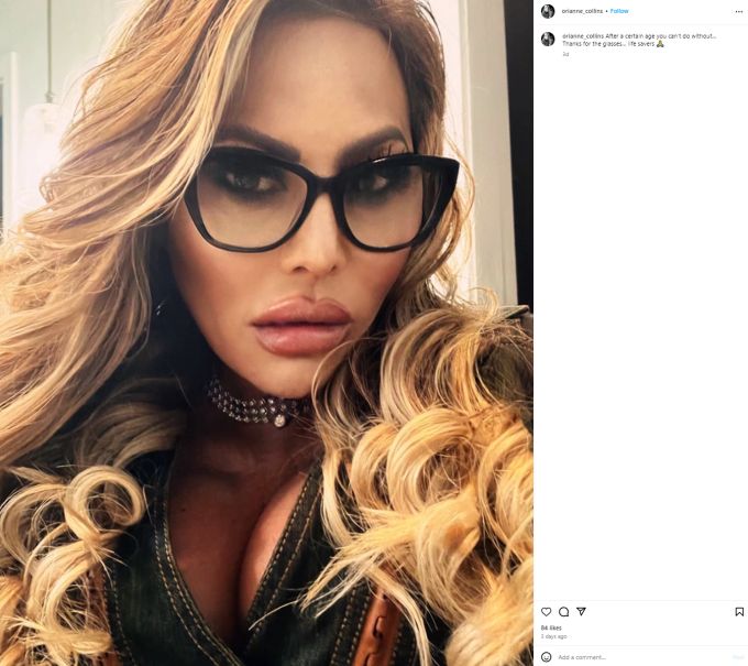Januar 2024: Orianne Cevey trägt jetzt eine Sehhilfe. Orianne Cevey Phil Collins