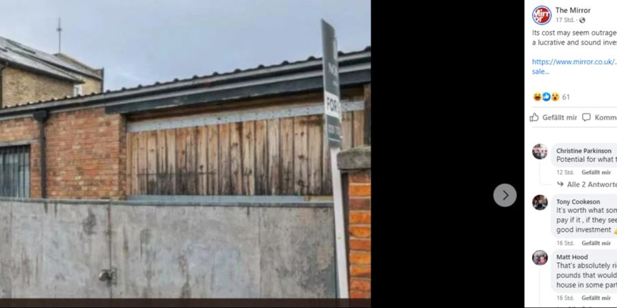 garage eine million pfund
