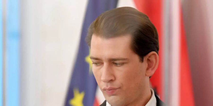 Sebastian Kurz (ÖVP), Bundeskanzler von Österreich, spricht nach einer Sitzung des Ministerrates. Foto: Roland Schlager/APA/dpa