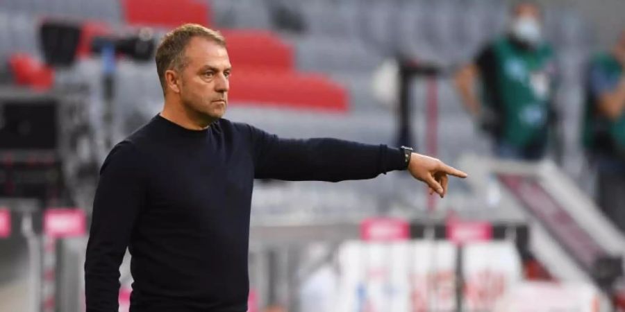 Nimmt die Bayern-Stars in Gladbach in die Pflicht: Trainer Hansi Flick. Foto: Matthias Balk/dpa