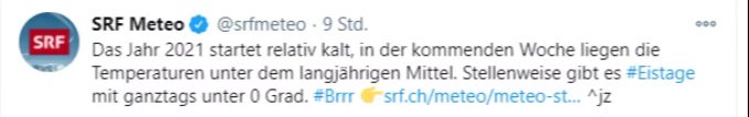Es wird kalt in der ersten Woche des Jahres. Wetter
