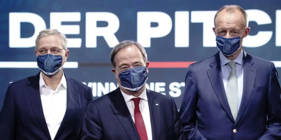 Röttgen, Laschet, Merz (von links)