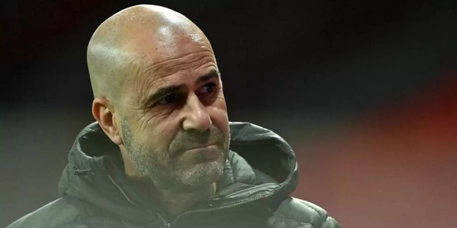 Leverkusens Trainer Peter Bosz. Foto: Ina Fassbender/AFP POOL/dpa