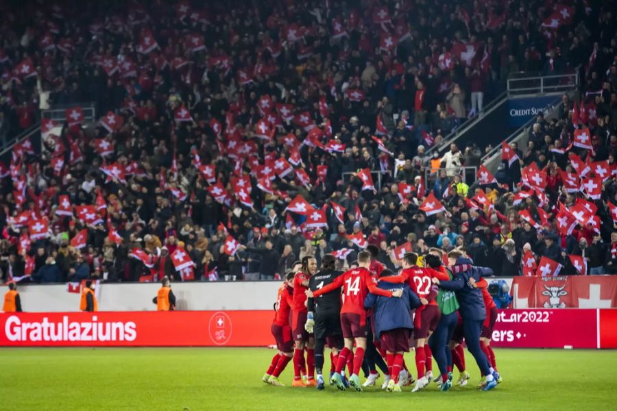 Die Schweizer Nati ist an der WM dabei. Nach Schlusspfiff in Luzern sorgt diese Erkenntnis für grossen Jubel.